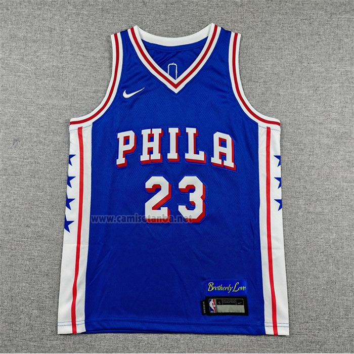 Camiseta Nino Philadelphia 76ers LeBron James NO 23 Icon 2025-26 Azul